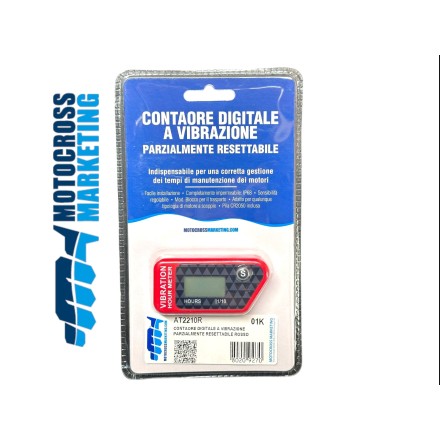 CONTAORE DIGITALE WIRELESS A VIBRAZIONI SENZA FILI RESET PARZIALE MOTOCROSS ROSSO