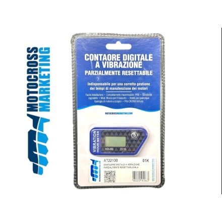 CONTAORE DIGITALE WIRELESS A VIBRAZIONI SENZA FILI RESET PARZIALE MOTOCROSS BLU