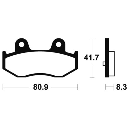 SET PASTIGLIE FRENO POSTERIORE PER SUZUKI BURGMAN AN 400 / AN 250 (1999-2006)