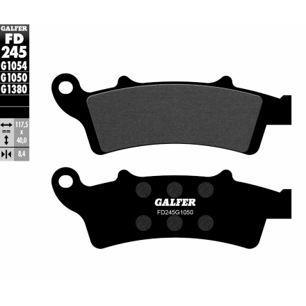 GALFER PASTIGLIE FRENO PER APRILIA ATLANTIC SCARABEO / per kymco new dowtown-people / per peugeot looxor 125