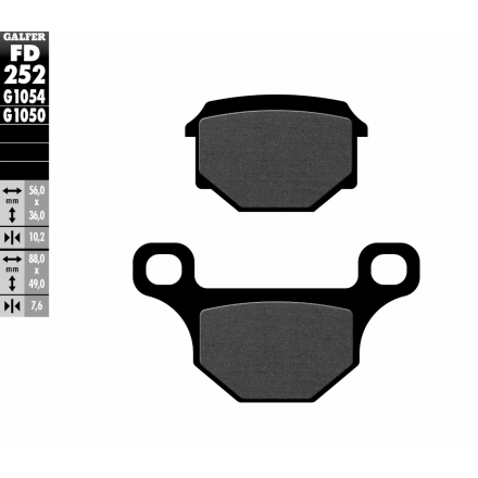 GALFER PASTIGLIE FRENO PER AJP, APRILIA, DERBI, PEUGEOT, RIEJU, KEEWAY