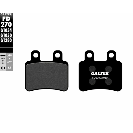 GALFER PASTIGLIE FRENO PER DERBI, ITALJET, PEUGEOT, RIEJU, YAMAHA