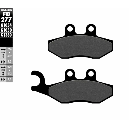 GALFER PASTIGLIE FRENO PER APRILIA, PEUGEOT, PIAGGIO, GILERA, VESPA