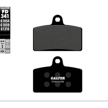 GALFER PASTIGLIE FRENO PER APRILIA, CF MOTO, RIEJU, MOTORHISPANIA, PEUGEOT, MIIT, DERBI, GILERA-PIAGGIO
