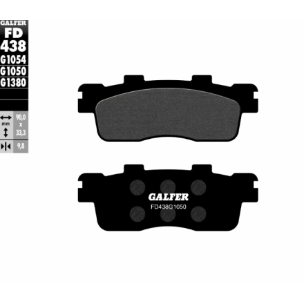 GALFER PASTIGLIE FRENO POSTERIORI PER KYMCO AGILITY, NEW DOWNTOWN, PEOPLE, X-TOWN, LIKE