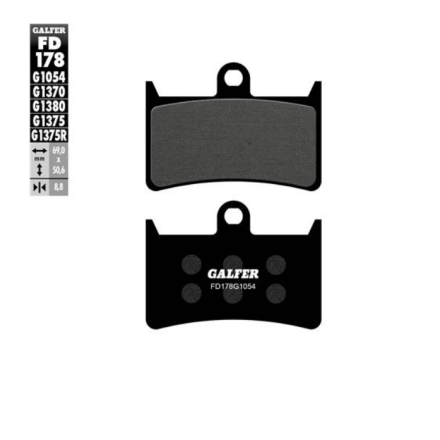 GALFER PASTIGLIE FRENO PER YAMAHA, TRIUMPH, CAGIVA,PEUGEOT