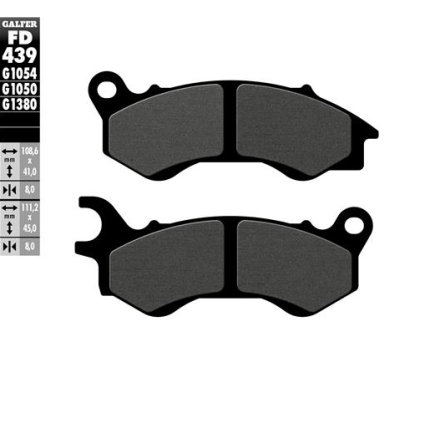 GALFER PASTIGLIE FRENO PER HONDA, J-JUAN SCOOTER, KYMCO, MALAGUTI, MIIT,  TORROT