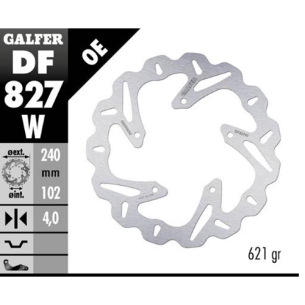 GALFER DISCO FRENO WAVE A MARGHERITA POSTERIORE PER APRILIA SXV / RXV 450 550 06