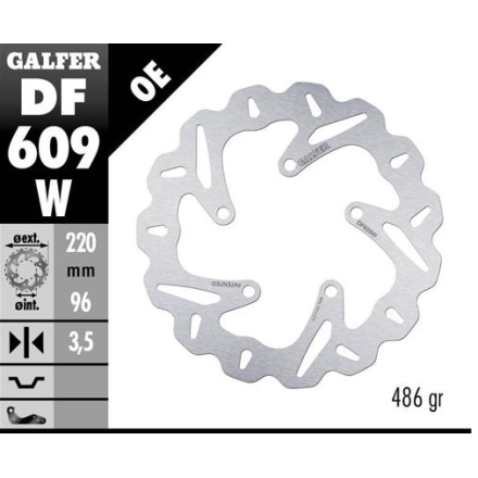 GALFER DISCO FRENO WAVE 220x3mm POSTERIORE PER APRILIA Atlantic / Arrecife 500 Scarabeo 50 125 per ATALA