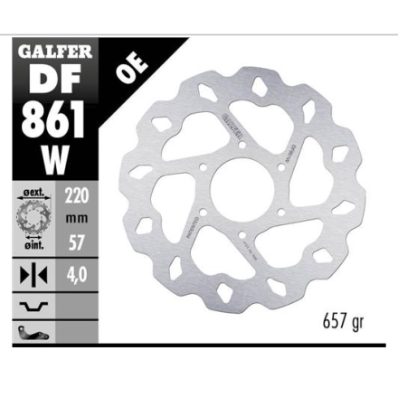 GALFER DISCO FRENO WAVE 220x4mm POSTERIORE PER APRILIA RS-4 125 201 TUONO PER MOTOHISPANIA