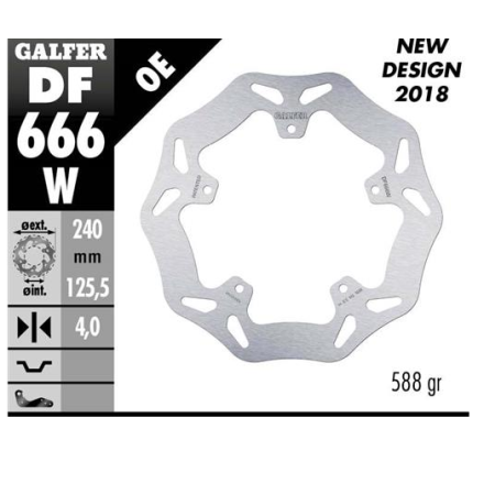 GALFER DISCO FRENO WAVE 240x40mm POSTERIORE PER APRILIA / piaggio (vedere descrizione)
