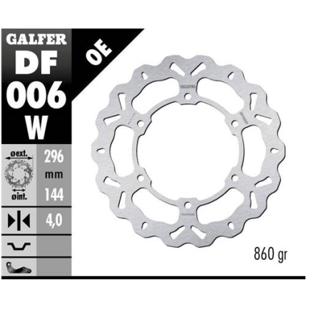 GALFER DISCO FRENO WAVE 296x4mm ANTERIORE PER HONDA  africa twin 650 / per cagiva canyon 500 600