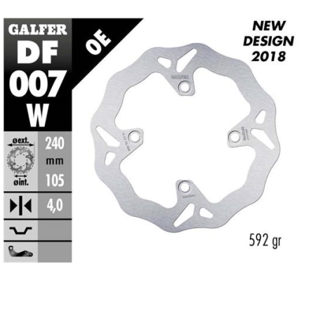 GALFER DISCO FRENO WAVE 240x4mm PER CAGIVA / honda / keeway / peugeot