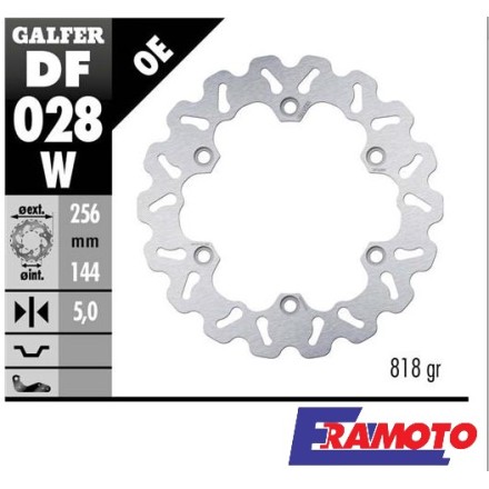 GALFER DISCO FRENO WAVE 256x5mm POSTERIORE PER HONDA CB 1100 N CB 1300 SUPER BOL D'OR VARAdero vfr