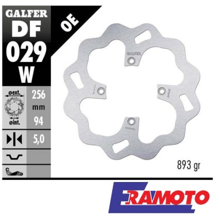 GALFER DISCO FRENO WAVE 256x5mm POSTERIORE PER HONDA VFR 750 / 800 VTECH "90-05