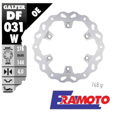 GALFER DISCO FRENO WAVE 276x4mm ANTERIORE PER HONDA/DAELIM