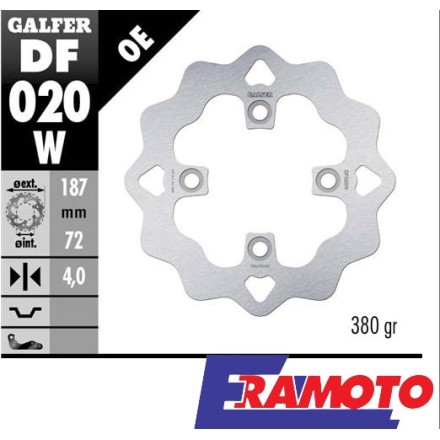 GALFER DISCO FRENO WAVE 276x4mm ANTERIORE PER HONDA XRV 750 Africa Twin 1990 91 in poi