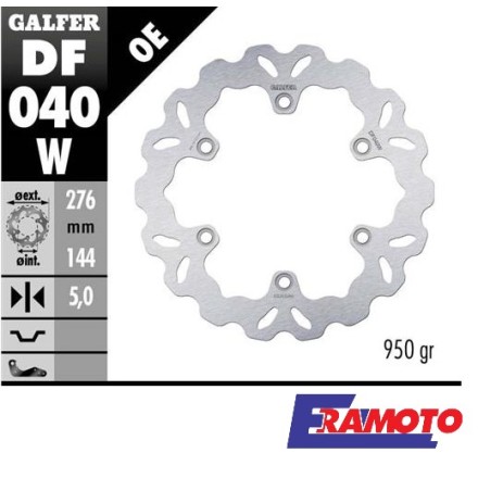 GALFER DISCO FRENO WAVE 276x5mm PER HONDA CB 1000 BIG ONE /CBR 1000 VT 110 C SHADOW