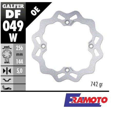 GALFER DISCO FRENO WAVE 256x5mm POSTERIORE PER HONDA CMX 1100 REBEL, NT, VARADER, AFRICA TWIN