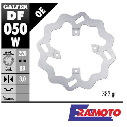 GALFER DISCO FRENO WAVE 220x3mm ANTERIORE PER HONDA CR 80/85 R CRF 150 PER REDMOTO PER HM