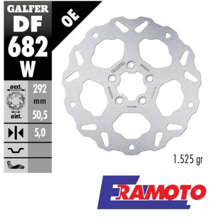 GALFER DISCO FRENO WAVE 292x5mm POSTERIORE PER HARLEY DAVIDSON 1340 883 1450 1100 1200 8VEDI DESCRIZIONE PER APPLICAT)