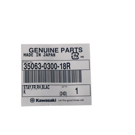SUPPORTO STAFFA PEDANA ANTERIORE DESTRA ORIGINALE Kawasaki Z750 Z1000 2007-2012