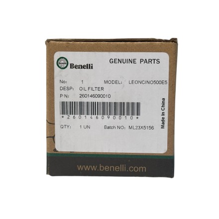 260146090010 FILTRO OLIO MOTORE ORIGINALE BENELLI BN302 R302 LEONCINO TRK BN 600