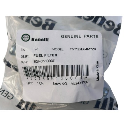 FILTRO CARBURANTE BENZINA ORIGINALE BENELLI BN TNT TRK Imperiale LEONCINO RFS 125 150 300 249 301 (2016-2023)