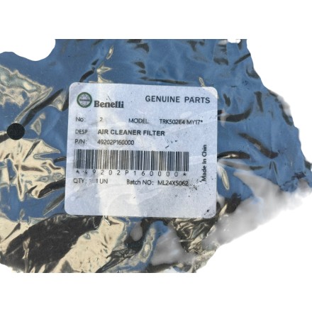 49202P160000 FILTRO ARIA ORIGINALE BENELLI TRK 502 / 502 X (2017-2023)
