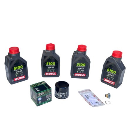 KIT TAGLIANDO OLIO MOTUL 5100+FILTRO+TAPPO PER DUCATI Monster Multistrada 620 1000 etc 