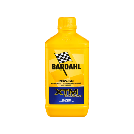BARDAHL 1LT Olio XTM Polar Plus 20W50 Lubrificante Moto 4 Tempi API SN JASO Synt