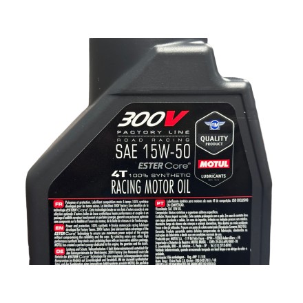 1Litro Olio Motore 15w50 ORIGINALE MOTUL 300V ROAD RACING 4-Tempi 100% SINTETICO