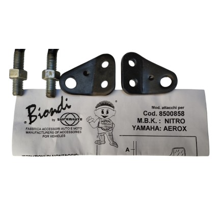 8500858 ORIGINALE MBK Nitro YAMAHA Aerox KIT ATTACCHI PARABREZZA STAFFE