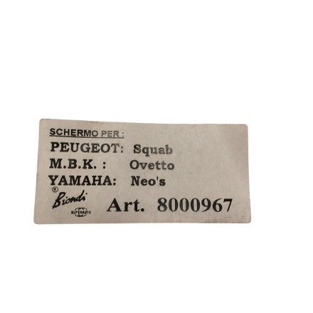 CUPOLINO PARABREZZA PEUGEOT SQUAB MBK OVETTO YAMAHA NEO'S