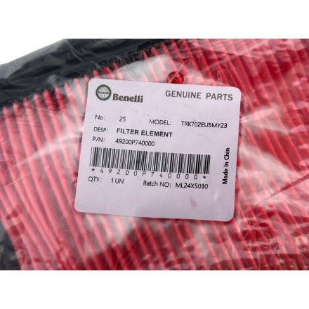 49200P740000 ELEMENTO FILTRO ARIA ORIGINALE BENELLI TRK 702 / 702X (2023-2024)