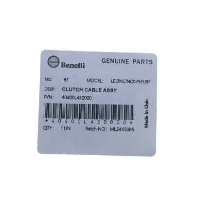 40400L430000 CAVO FRIZIONE ORIGINALE BENELLI Leoncino 125 (2022 2023 2024) 150S 2019 / Keeway  RKF125 