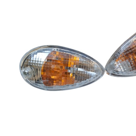 SET 4 FRECCE INDICATORI TRASPARENTI ORIGINALI TRIOM PER PIAGGIO LIBERTY 50 125 150 1997-2003