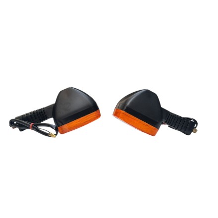 COPPIA 2 FRECCE INDICATORI DIREZIONE ANTERIORI PER SUZUKI DR 600 S-R (1985-1989) / 650 DAKAR  GSX-R 750 86 RG GAMMA 500/250