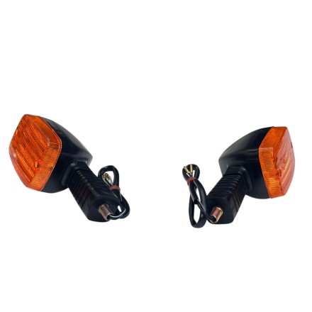 COPPIA 2 FRECCE INDICATORI DIREZIONE ANTERIORI PER SUZUKI DR 600 S-R (1985-1989) / 650 DAKAR  GSX-R 750 86 RG GAMMA 500/250