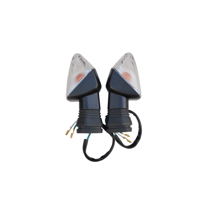 COPPIA FRECCE BIANCHE PER KAWASAKI Z750 Z1000 NINJA ZX10R ZX6R (VEDERE DESCRIZIONE PER COMPATIBILITA E POSIZIONAMENTO)