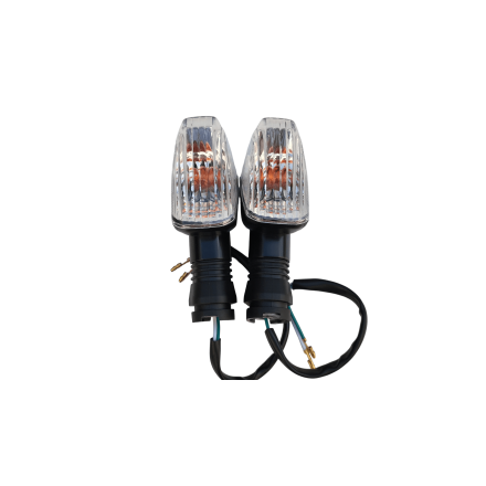 COPPIA FRECCE BIANCHE PER KAWASAKI Z750 Z1000 NINJA ZX10R ZX6R (VEDERE DESCRIZIONE PER COMPATIBILITA E POSIZIONAMENTO)