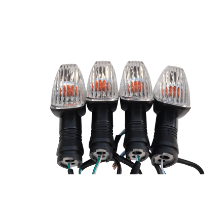 KIT 4 FRECCE INDICATORI TRASPARENTI PER KAWASAKI Versys 650 (2006-2009) / Z750 07-12 / KLE 500