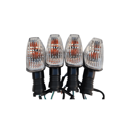 KIT 4 FRECCE INDICATORI TRASPARENTI PER KAWASAKI Versys 650 (2006-2009) / Z750 07-12 / KLE 500