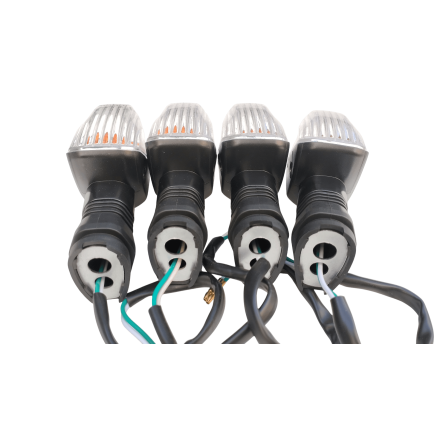 KIT 4 FRECCE INDICATORI TRASPARENTI PER KAWASAKI Versys 650 (2006-2009) / Z750 07-12 / KLE 500
