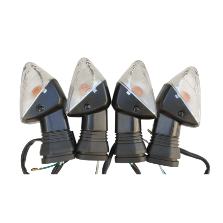 KIT 4 FRECCE INDICATORI TRASPARENTI PER KAWASAKI Versys 650 (2006-2009) / Z750 07-12 / KLE 500