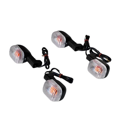 SET 4 FRECCE INDICATORI DI DIREZIONE TRASPARENTI PER CAGIVA PER APRILIA PER DUCATI ETC
