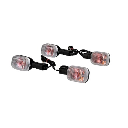 SET 4 FRECCE INDICATORI DI DIREZIONE TRASPARENTI PER CAGIVA PER APRILIA PER DUCATI ETC