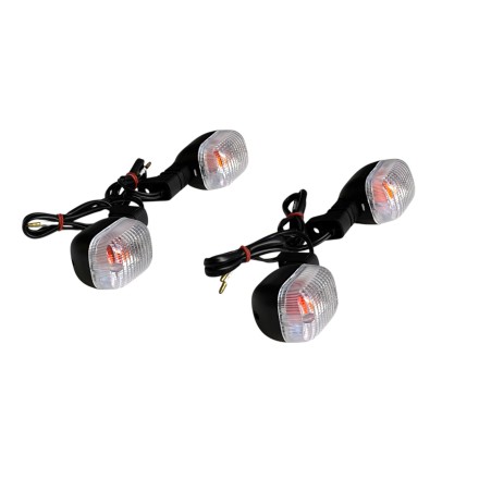 SET 4 FRECCE INDICATORI DI DIREZIONE TRASPARENTI PER CAGIVA PER APRILIA PER DUCATI ETC