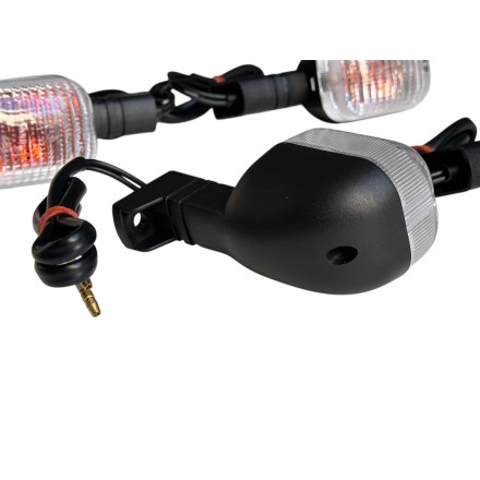 SET 4 FRECCE INDICATORI DI DIREZIONE TRASPARENTI PER CAGIVA PER APRILIA PER DUCATI ETC