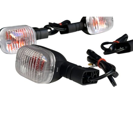 SET 4 FRECCE INDICATORI DI DIREZIONE TRASPARENTI PER CAGIVA PER APRILIA PER DUCATI ETC
